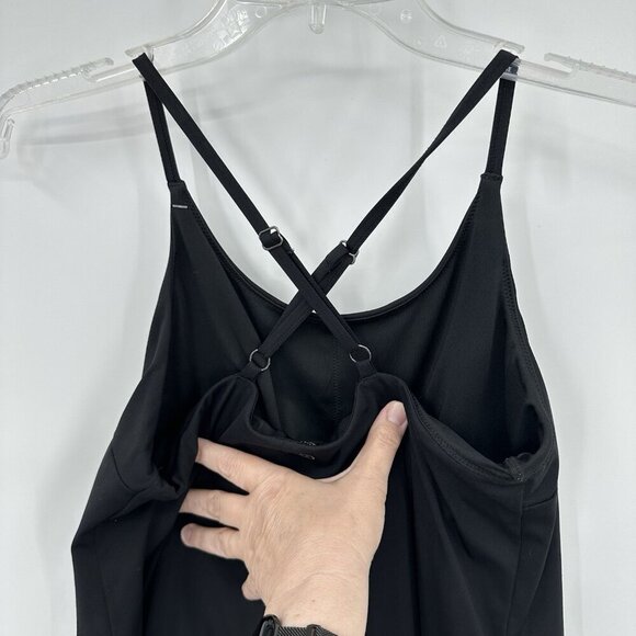 GILLY HICKS HOLLISTER activewear dress mini bike shorts racerback sporty black M - Picture 8 of 12